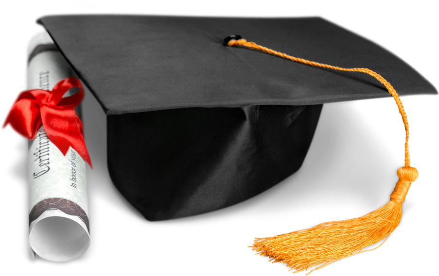 Graduation Hat and Diploma  